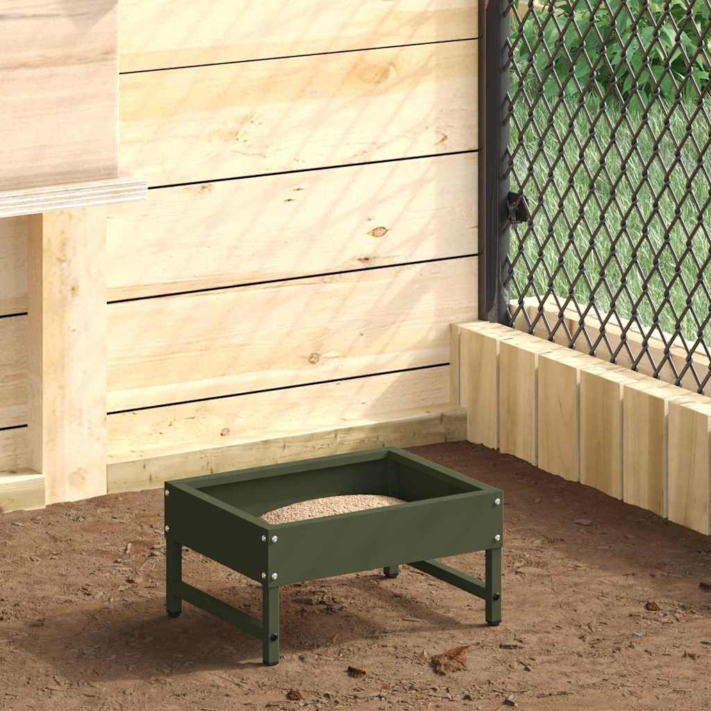 Fuglefrø Olivengrønn 80 x 28 x 13.5 cm Kaldvalsget Stål