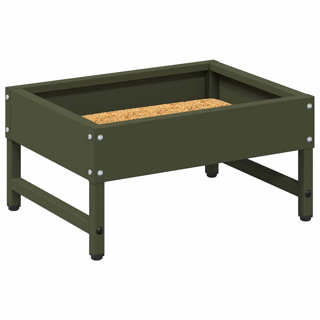 Fuglefrø Olivengrønn 80 x 28 x 13.5 cm Kaldvalsget Stål