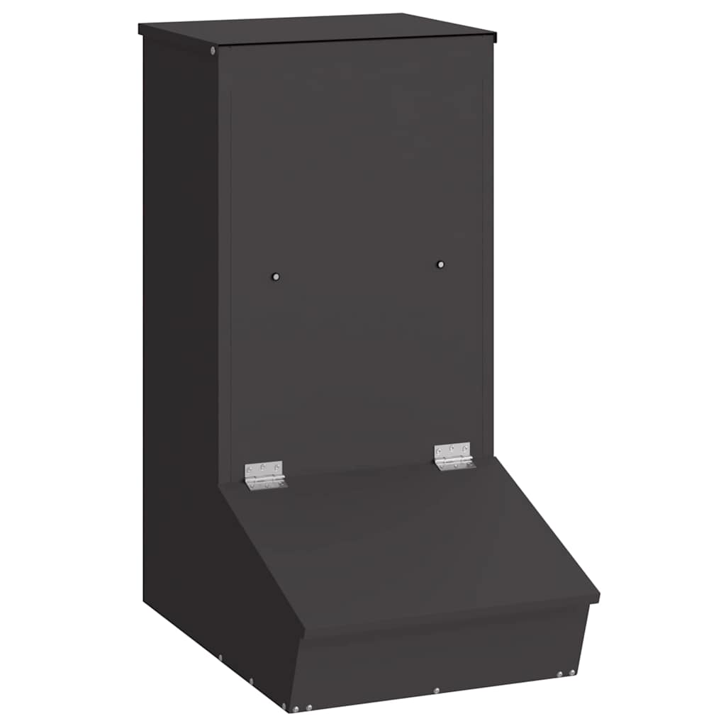 Fôringsautomat for Svin Svart 55 x 38 x 76 cm Kaldvalsget Stål