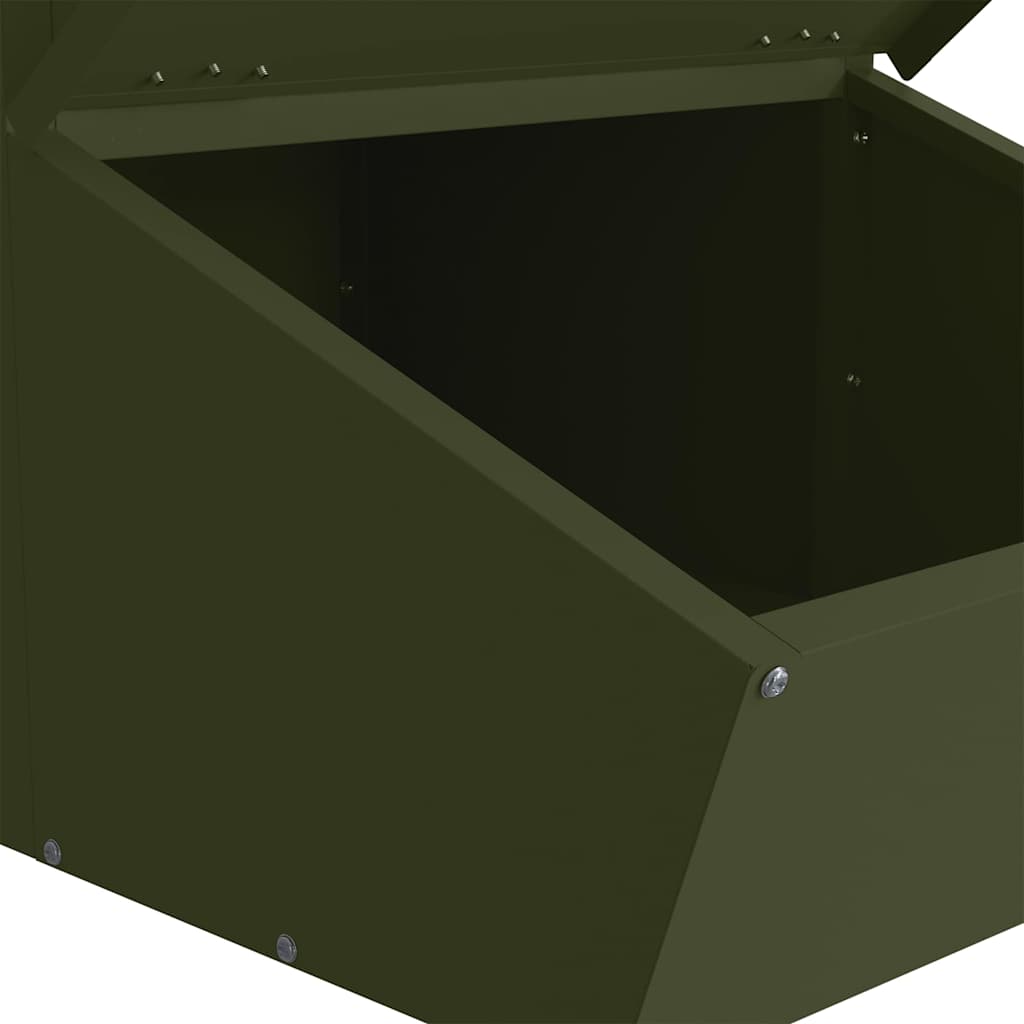 Fôringsautomat for Svin Olivengrønn 55 x 38 x 76 cm
