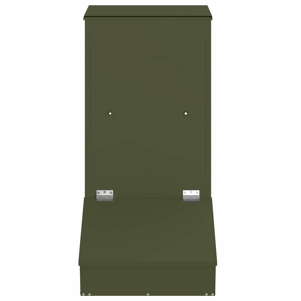 Fôringsautomat for Svin Olivengrønn 55 x 38 x 76 cm