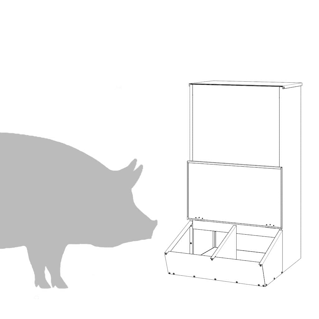 Fôringsautomat for Svin Svart 55 x 51 x 91,5 cm