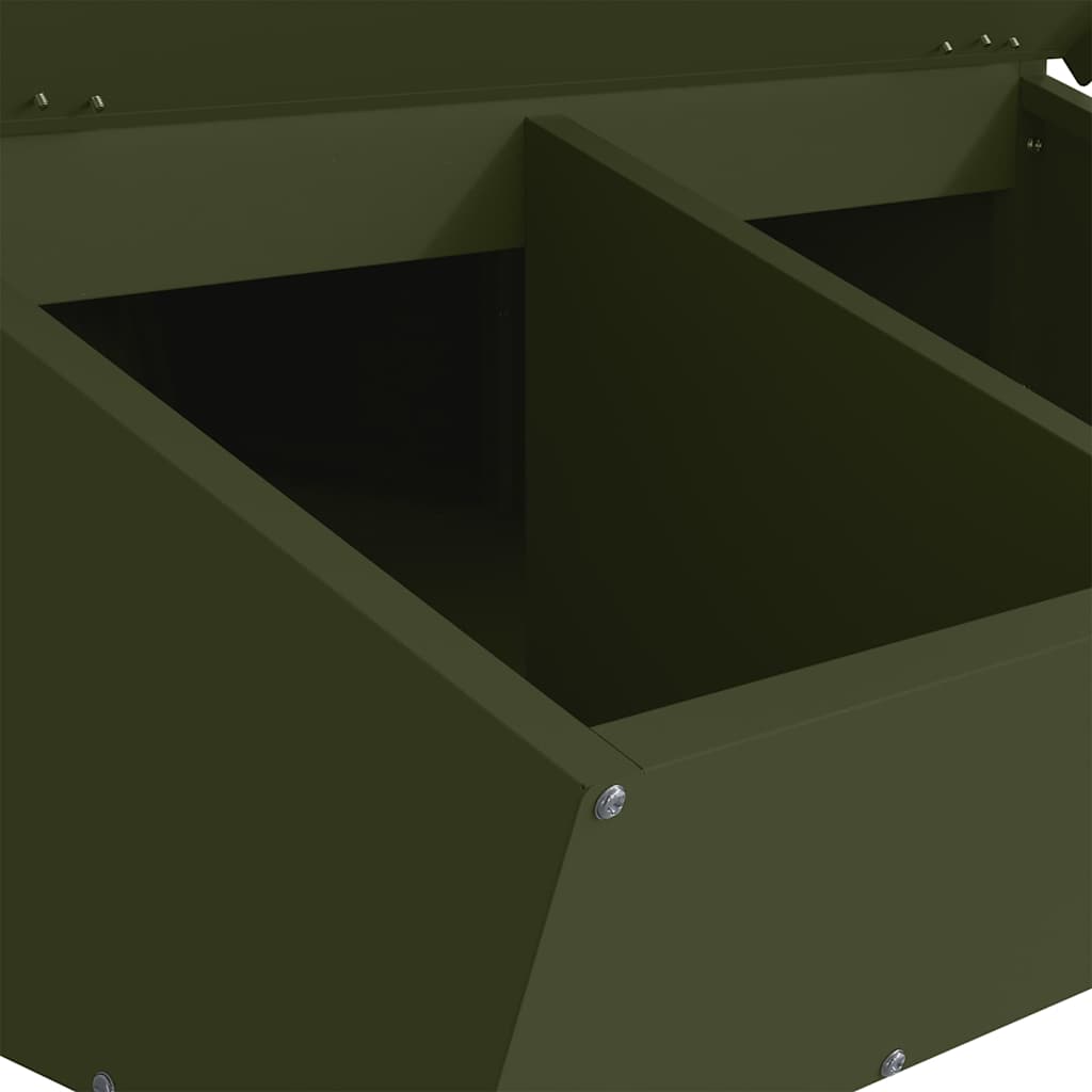 Fôringsautomat for Svin Olivengrønn 82 x 51 x 91,5 cm
