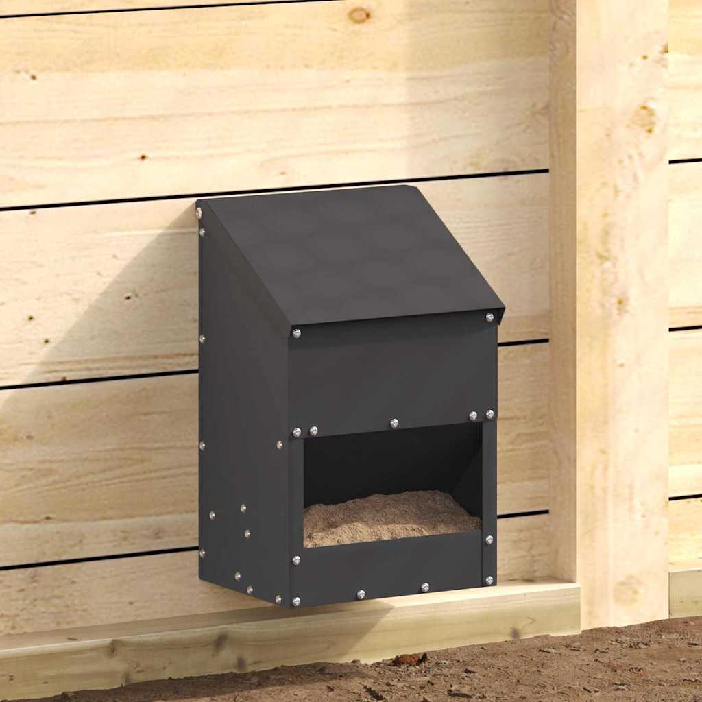 Hønsefutteral Svart 21 x 16 x 33 cm Kaldvalsget Stål