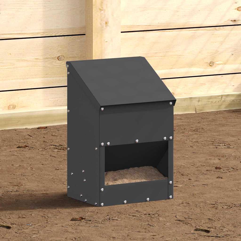 Hønsefutteral Svart 21 x 16 x 33 cm Kaldvalsget Stål