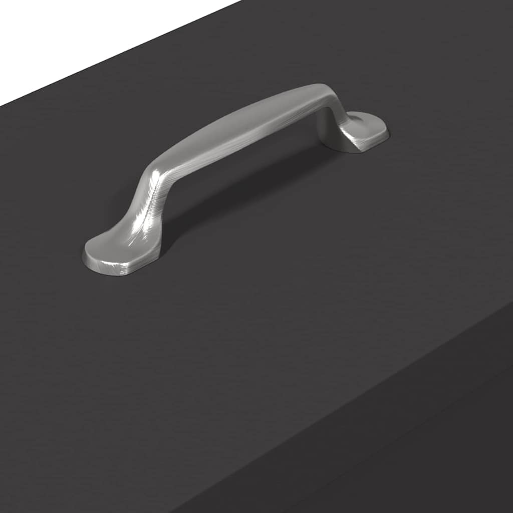 Hønsefutteral 2 pcs Svart 41,5 x 20,5 x 33 cm Kaldvalsget Stål