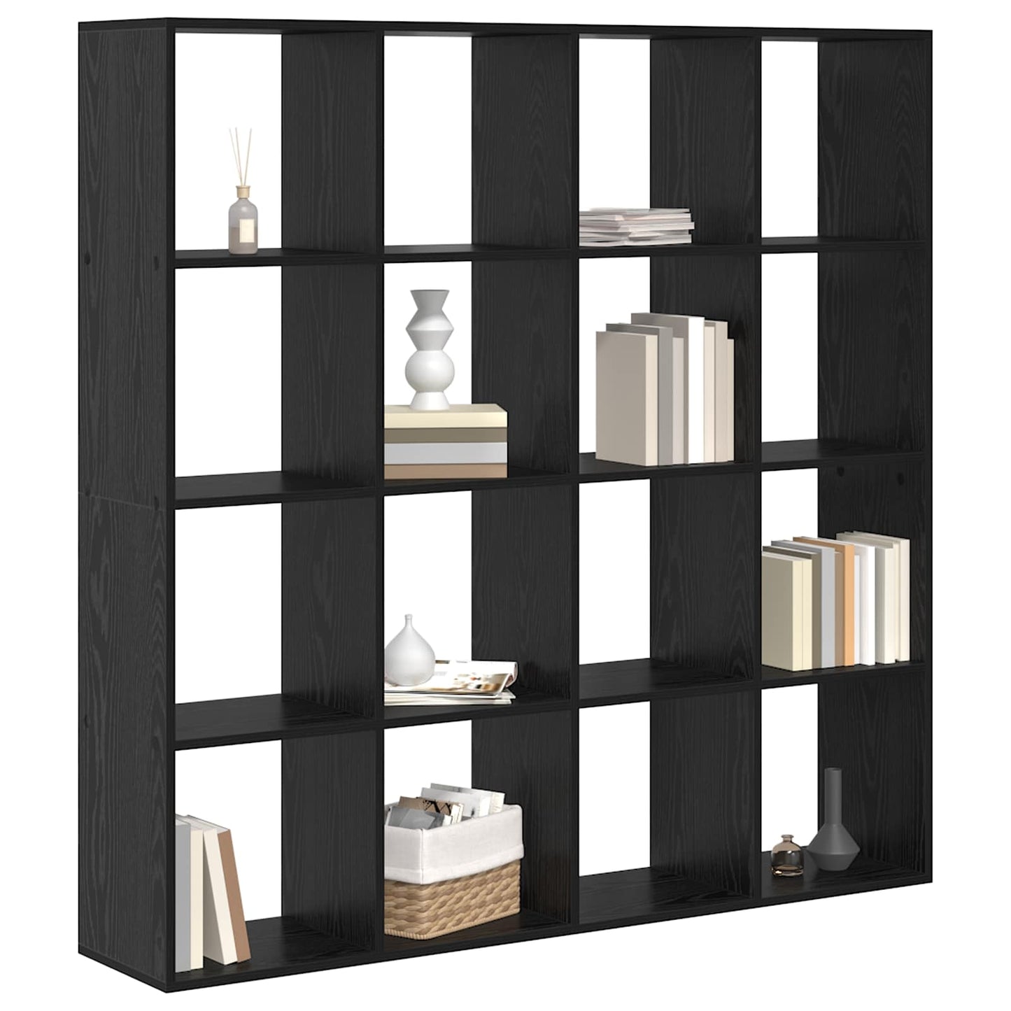 Bokskap Svart Eik 137,5 x 29 x 137,5 cm Konstruert tre