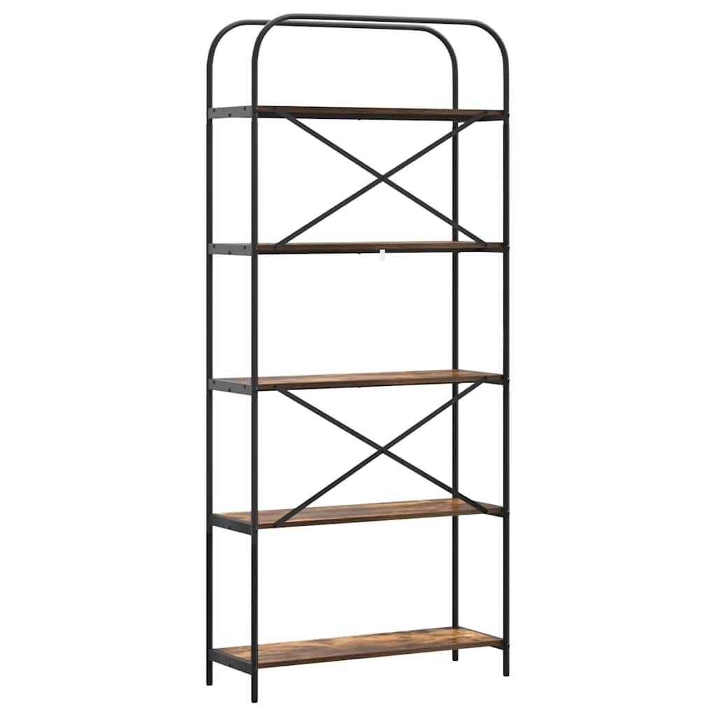 Bokhylle Røkt eik 80 x 30 x 183 cm Konstruert tre