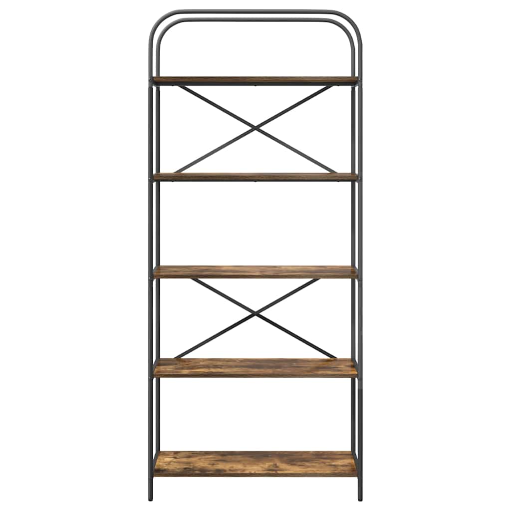 Bokhylle Røkt eik 80 x 30 x 183 cm Konstruert tre