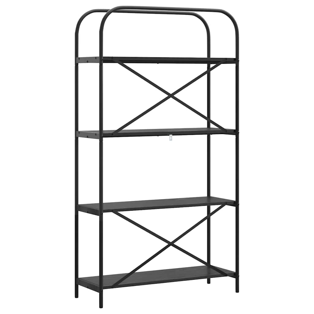 Bokhylle Svart Eik 80 x 30 x 146 cm Konstruert tre