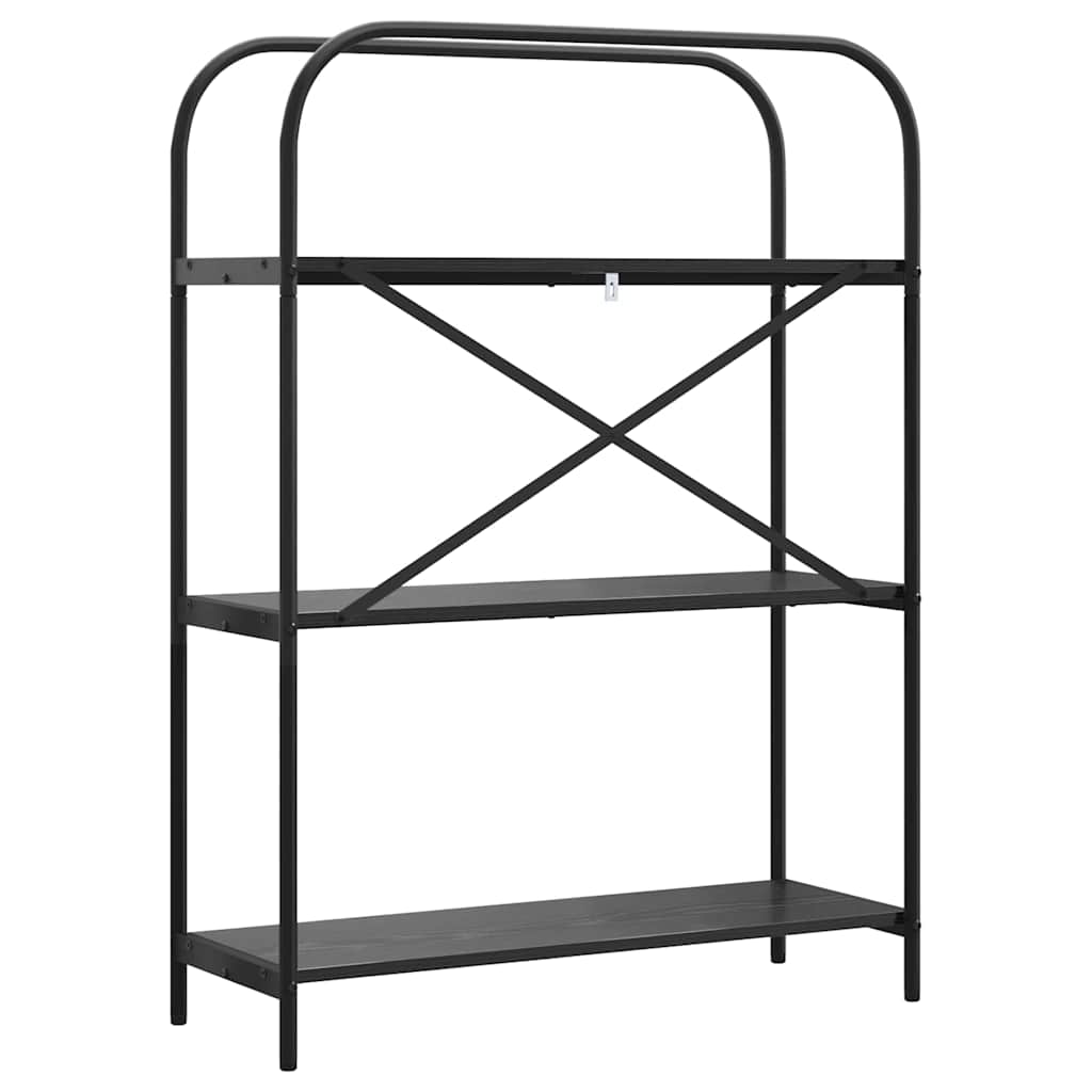 Bokhylle Svart Eik 80 x 30 x 109 cm Konstruert tre