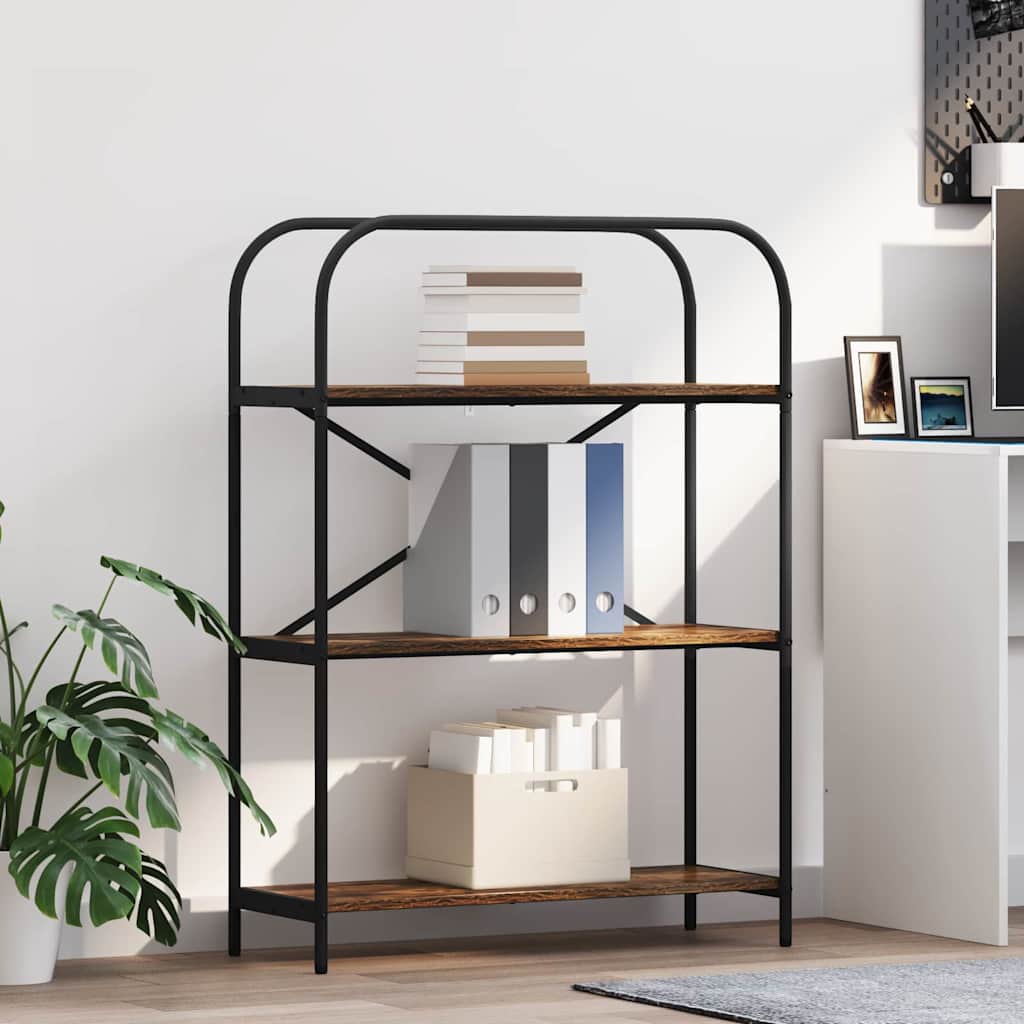 Bokhylle Røkt eik 80 x 30 x 109 cm Konstruert tre