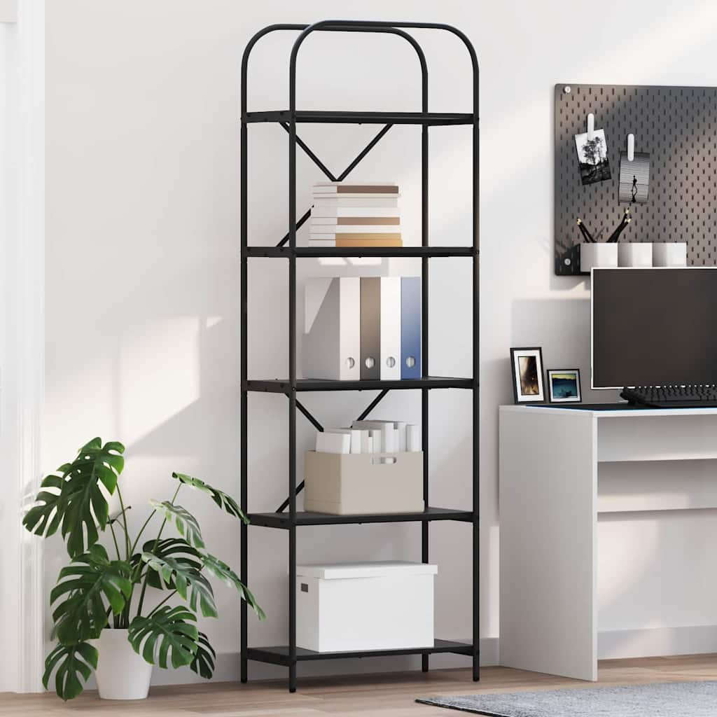 Bokhylle Svart Eik 60 x 30 x 183 cm Konstruert tre