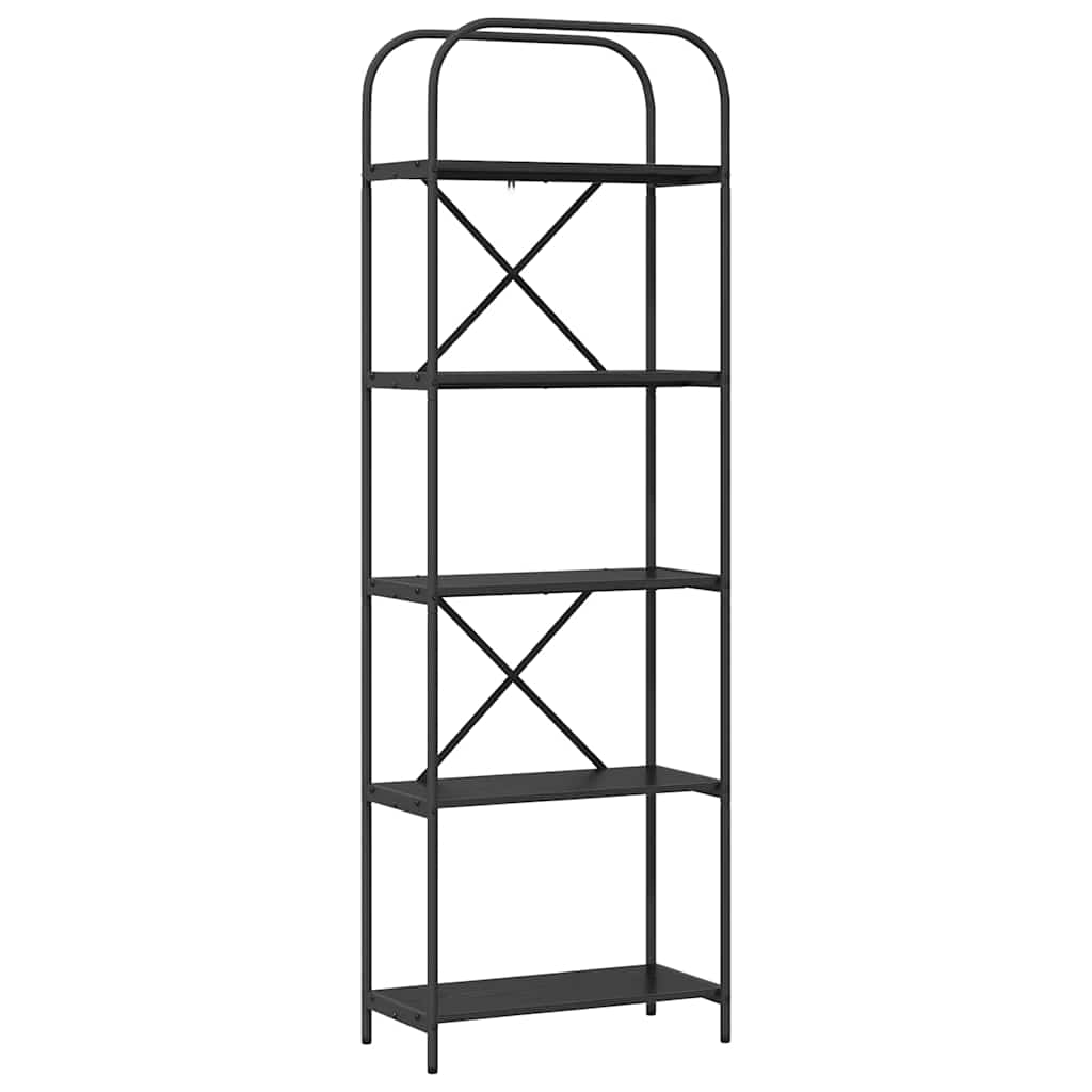 Bokhylle Svart Eik 60 x 30 x 183 cm Konstruert tre