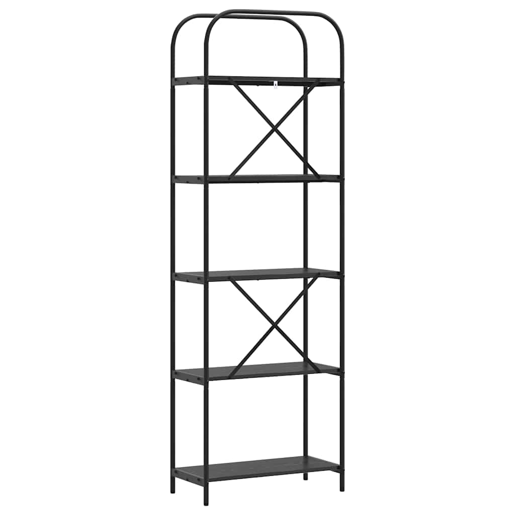 Bokhylle Svart Eik 60 x 30 x 183 cm Konstruert tre