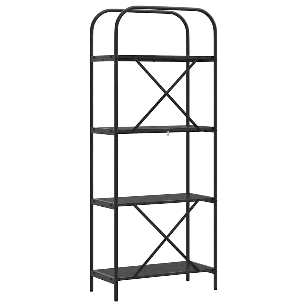 Bokhylle Svart Eik 60 x 30 x 146 cm Konstruert tre