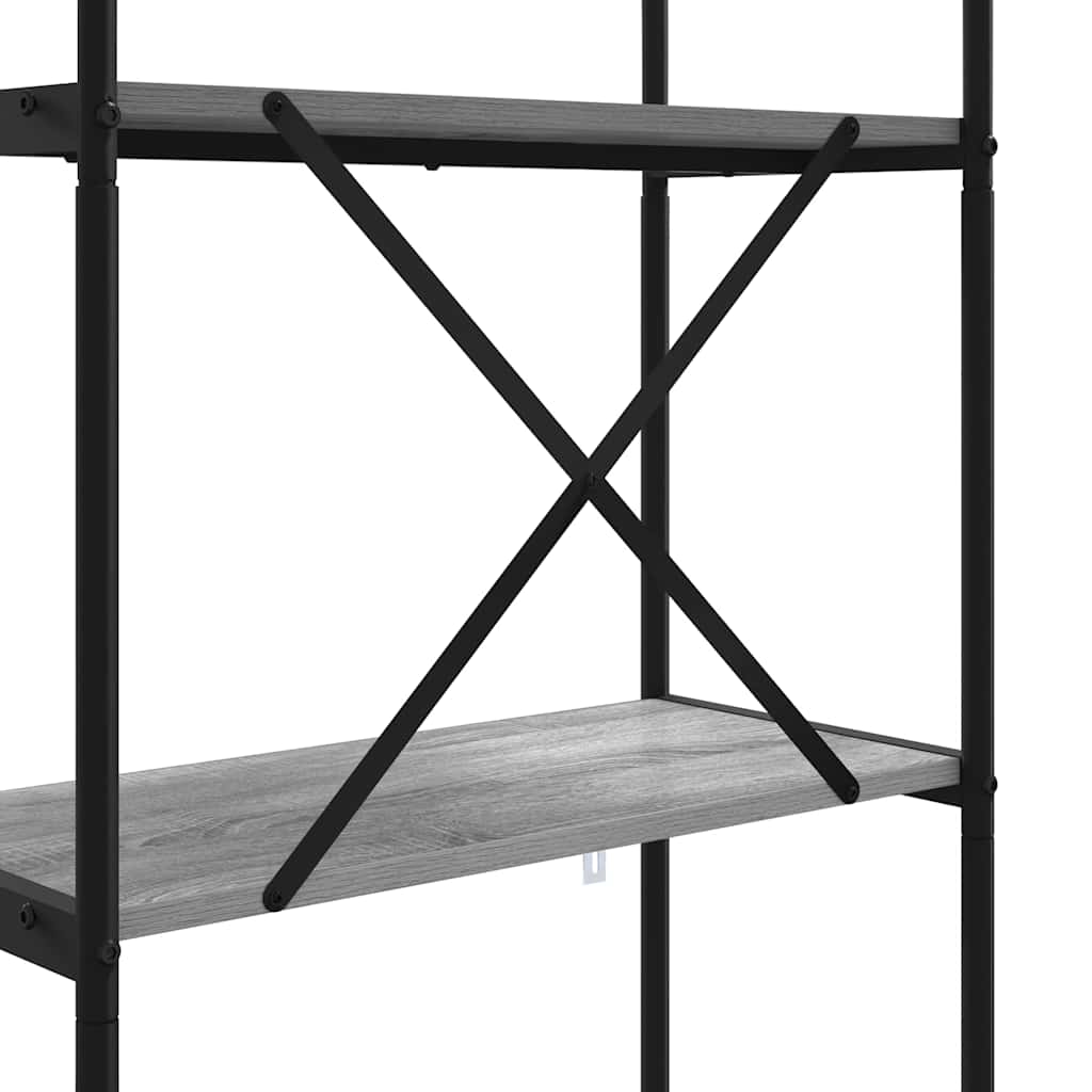 Bokhylle Grå Sonoma 60 x 30 x 146 cm Konstruert tre