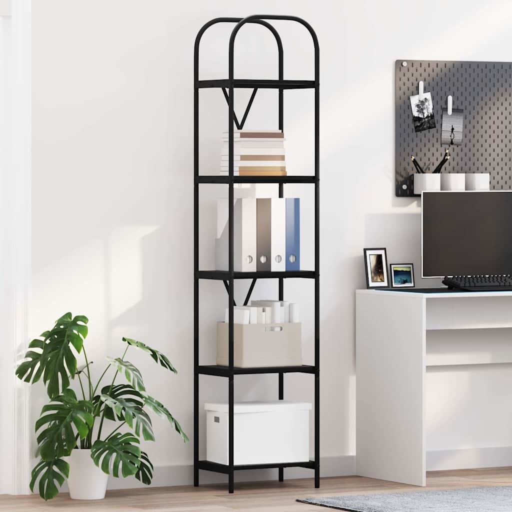 Bokhylle Svart Eik 40 x 30 x 183 cm Konstruert tre