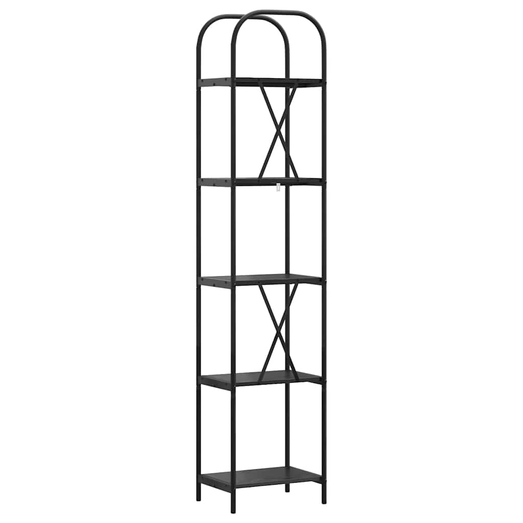 Bokhylle Svart Eik 40 x 30 x 183 cm Konstruert tre