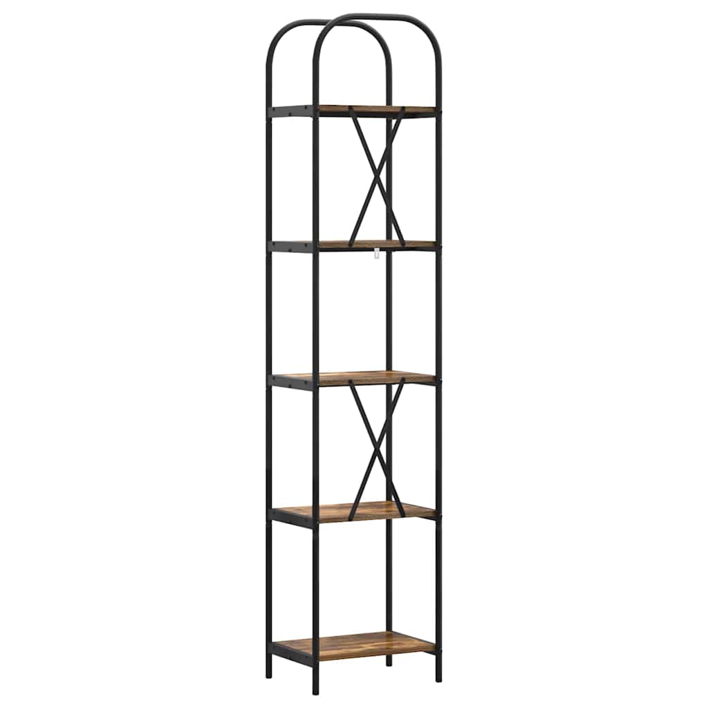 Bokhylle Røkt eik 40 x 30 x 183 cm Konstruert tre