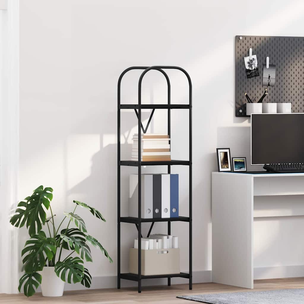 Bokhylle Svart Eik 40 x 30 x 146 cm Konstruert tre