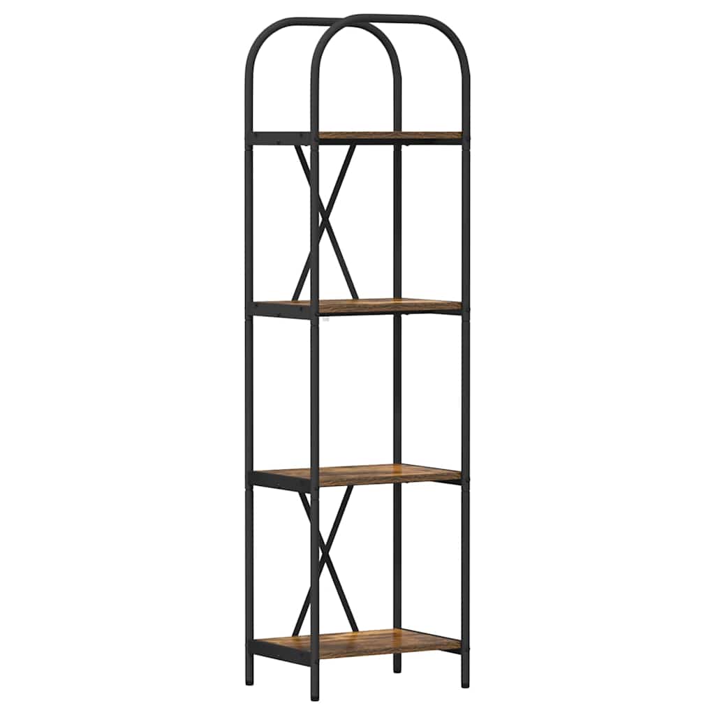 Bokhylle Røkt eik 40 x 30 x 146 cm Konstruert tre