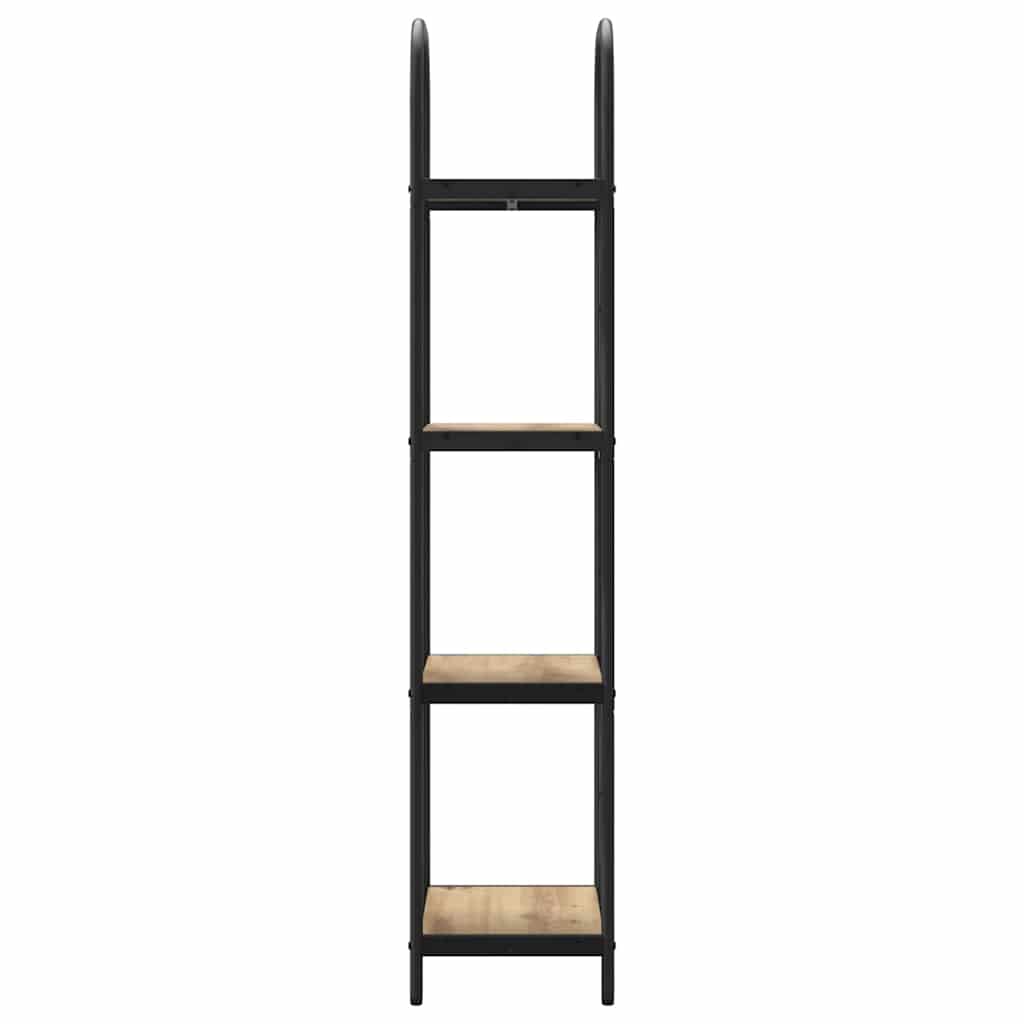 Bokhylle 4 nivåer 40 x 30 x 146 cm Konstruert tre Artisan Eik