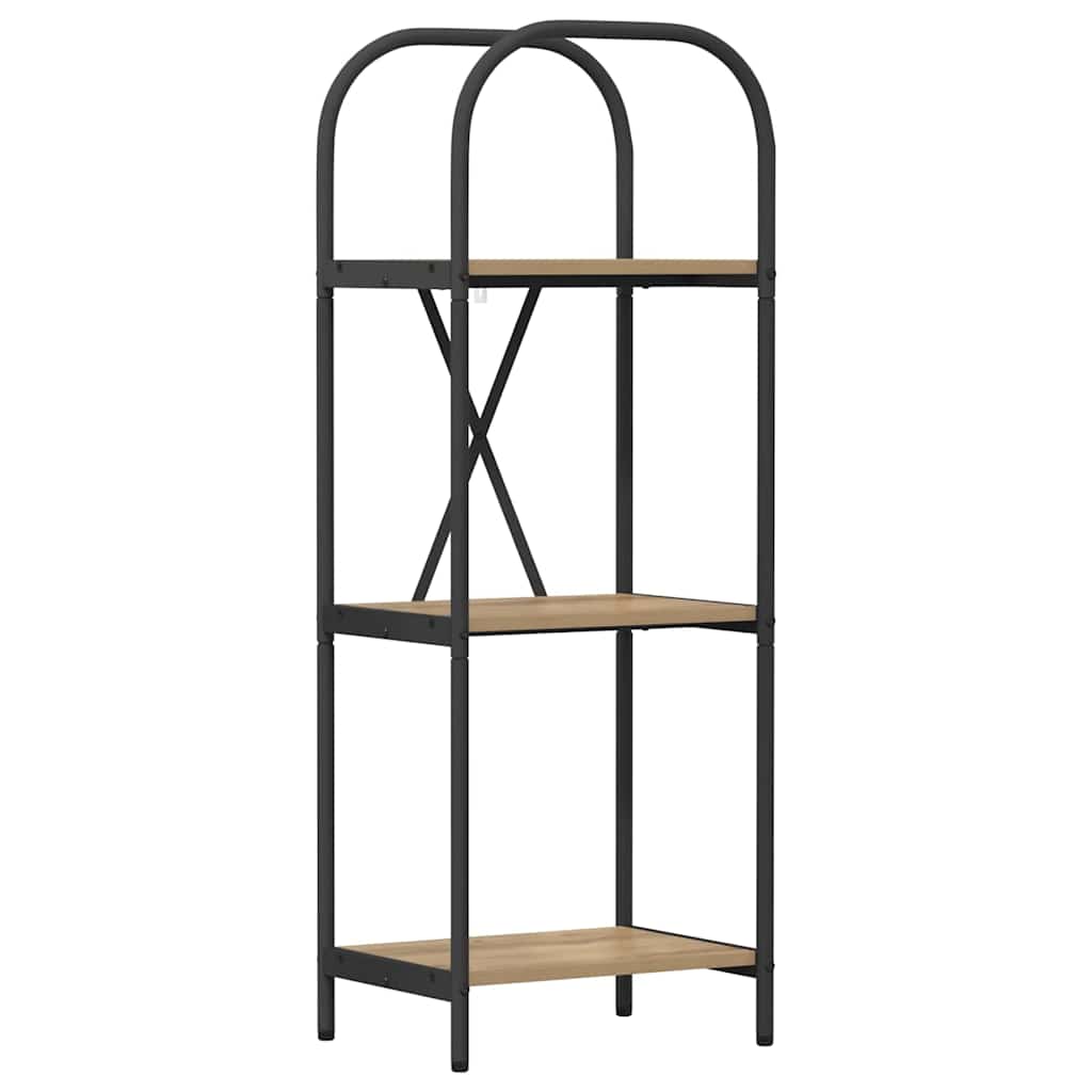 Bokhylle 3 nivåer 40 x 30 x 109 cm Konstruert tre Artisan Eik