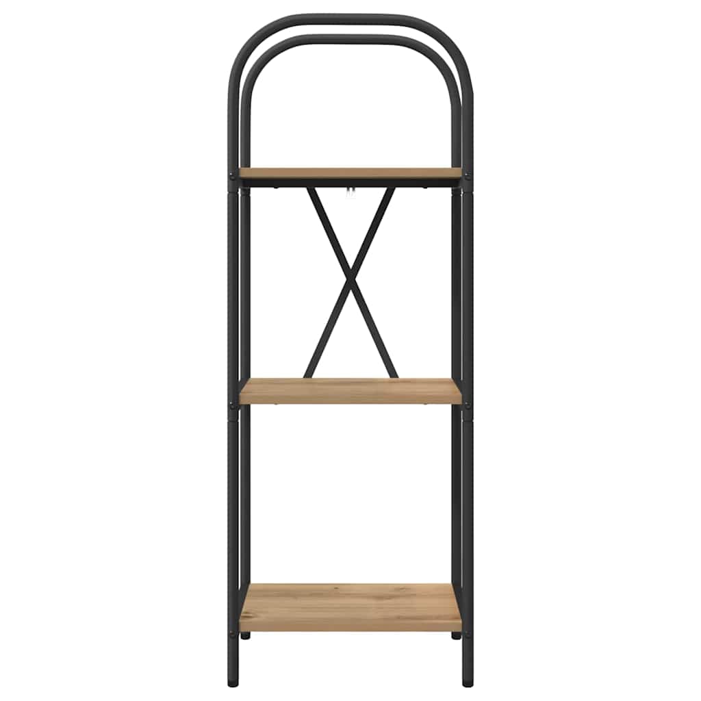 Bokhylle 3 nivåer 40 x 30 x 109 cm Konstruert tre Artisan Eik