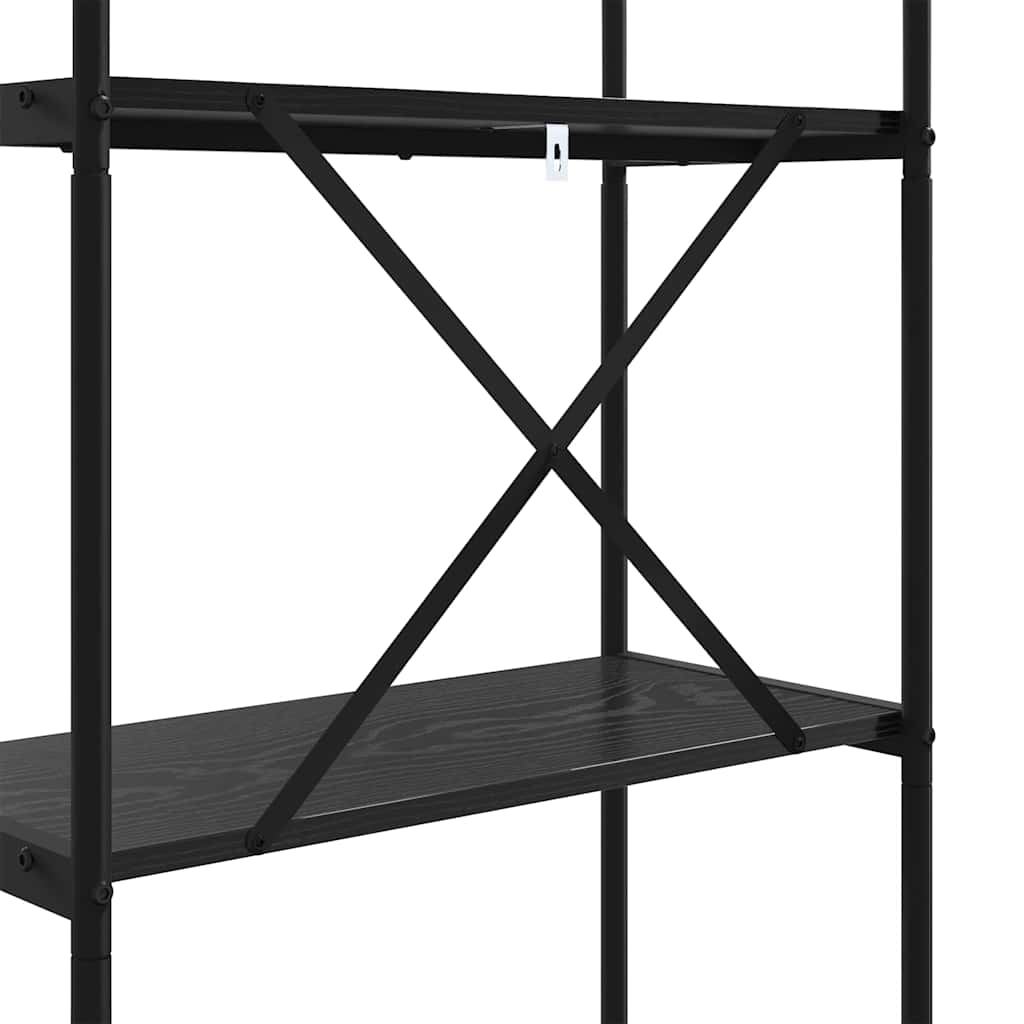 Bokhylle Svart Eik 80 x 30 x 183 cm Konstruert tre
