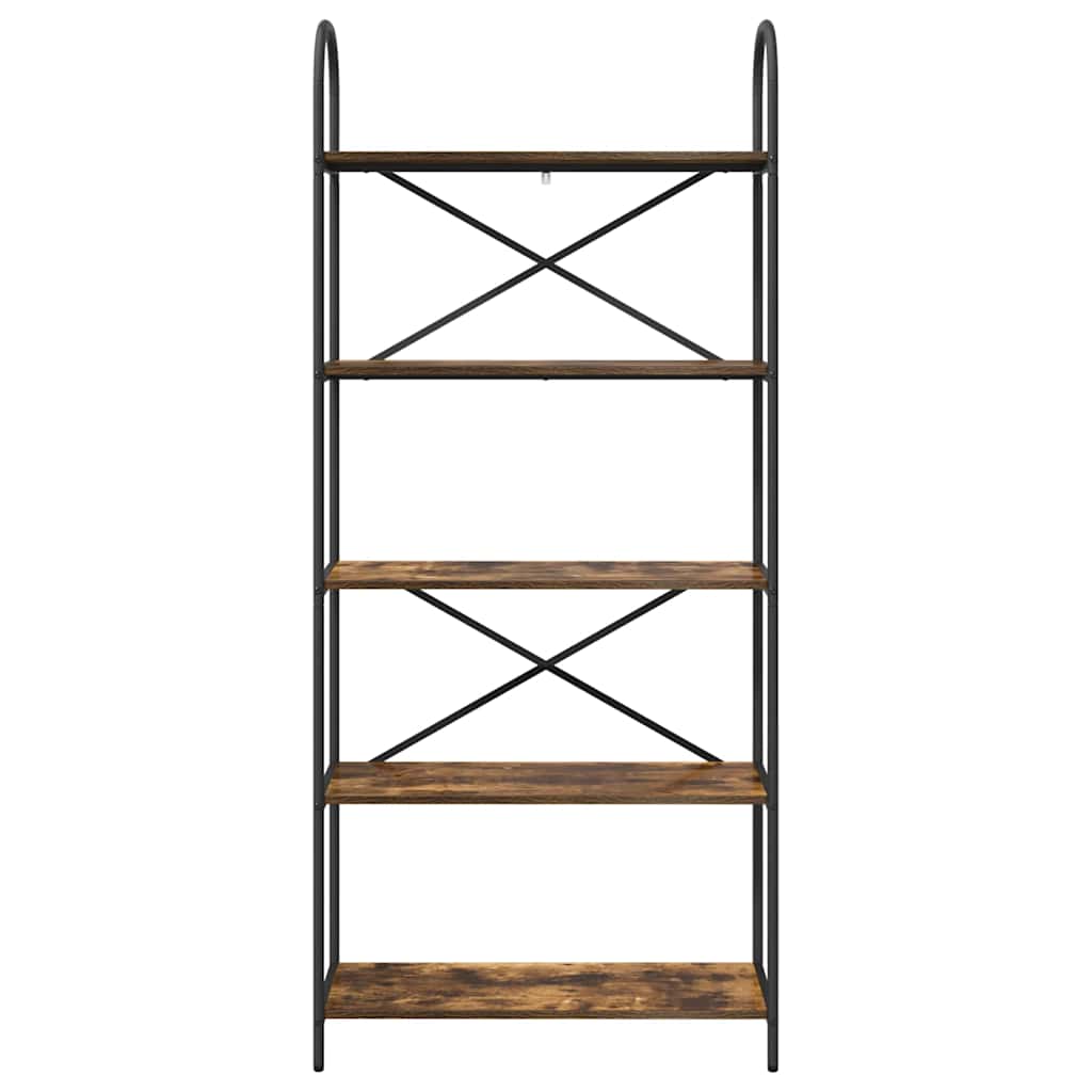 Bokhylle Røkt eik 80 x 30 x 183 cm Konstruert tre