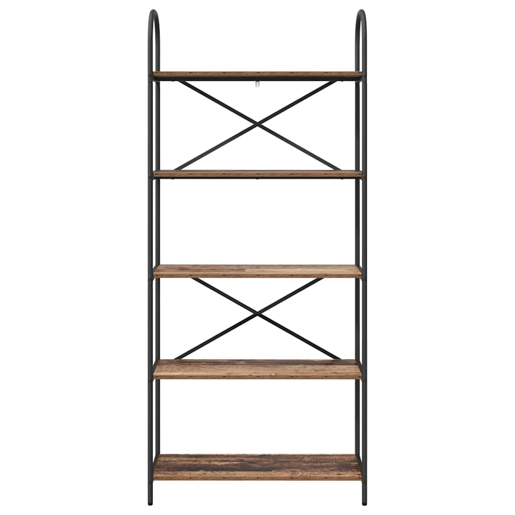 Bokhylle Gammelt tre 80 x 30 x 183 cm Konstruert tre