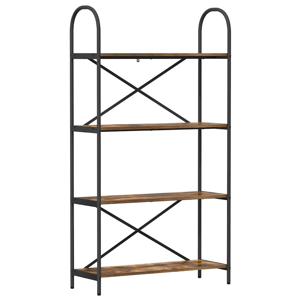 Bokhylle Røkt eik 80 x 30 x 146 cm Konstruert tre
