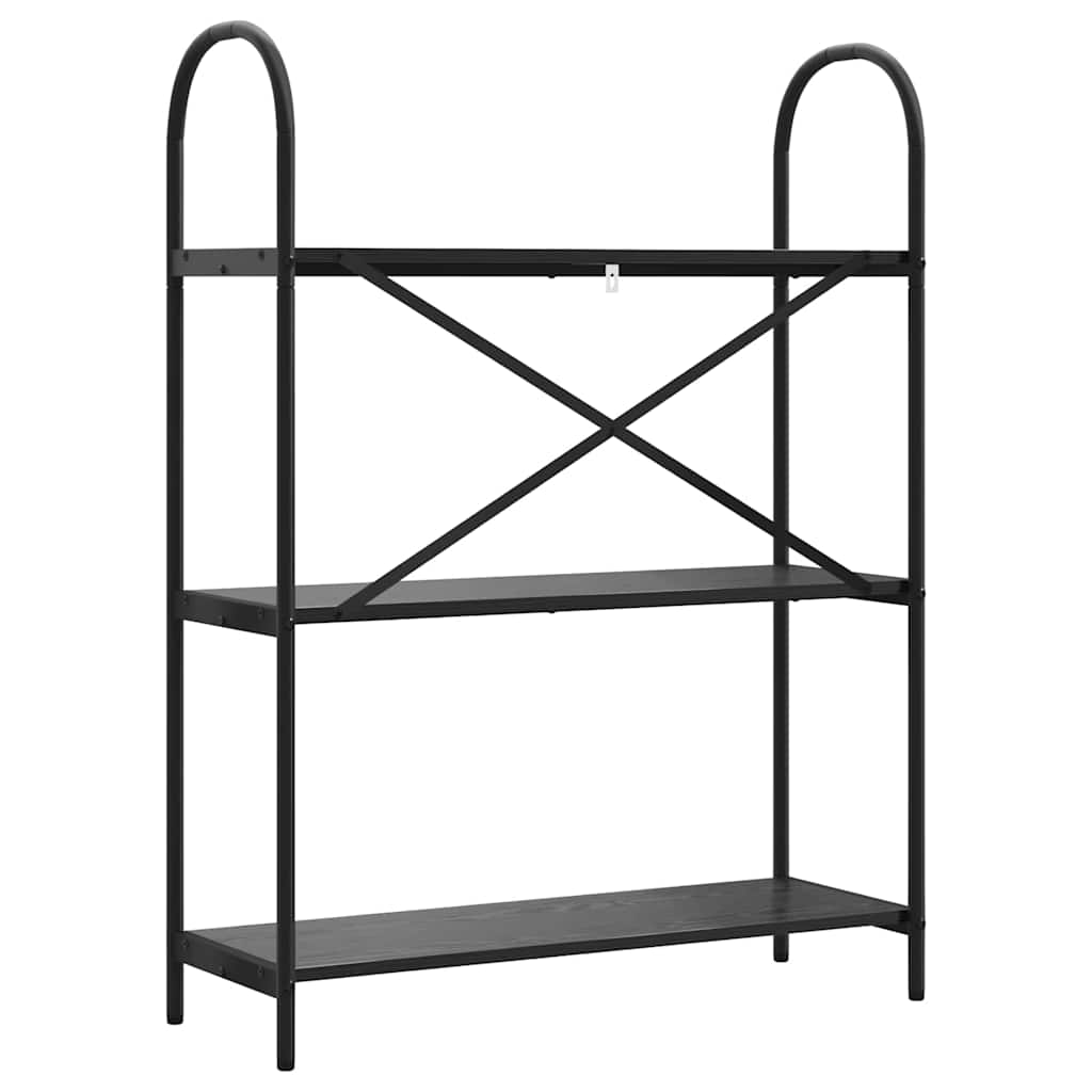 Bokhylle Svart Eik 80 x 30 x 109 cm Konstruert tre