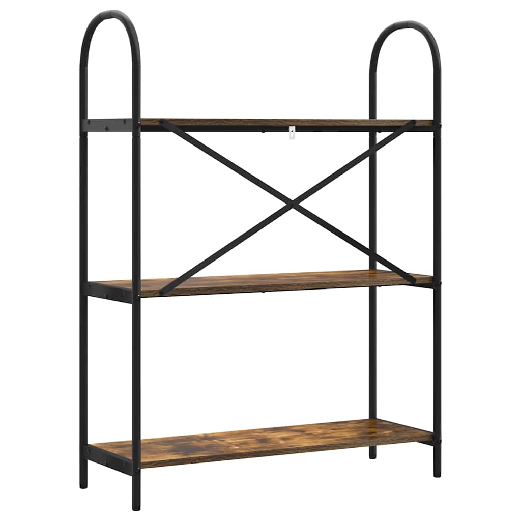 Bokhylle Røkt eik 80 x 30 x 109 cm Konstruert tre