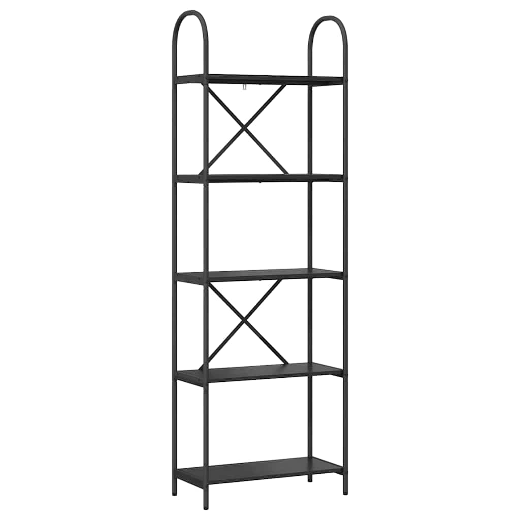 Bokhylle Svart Eik 60 x 30 x 183 cm Konstruert tre