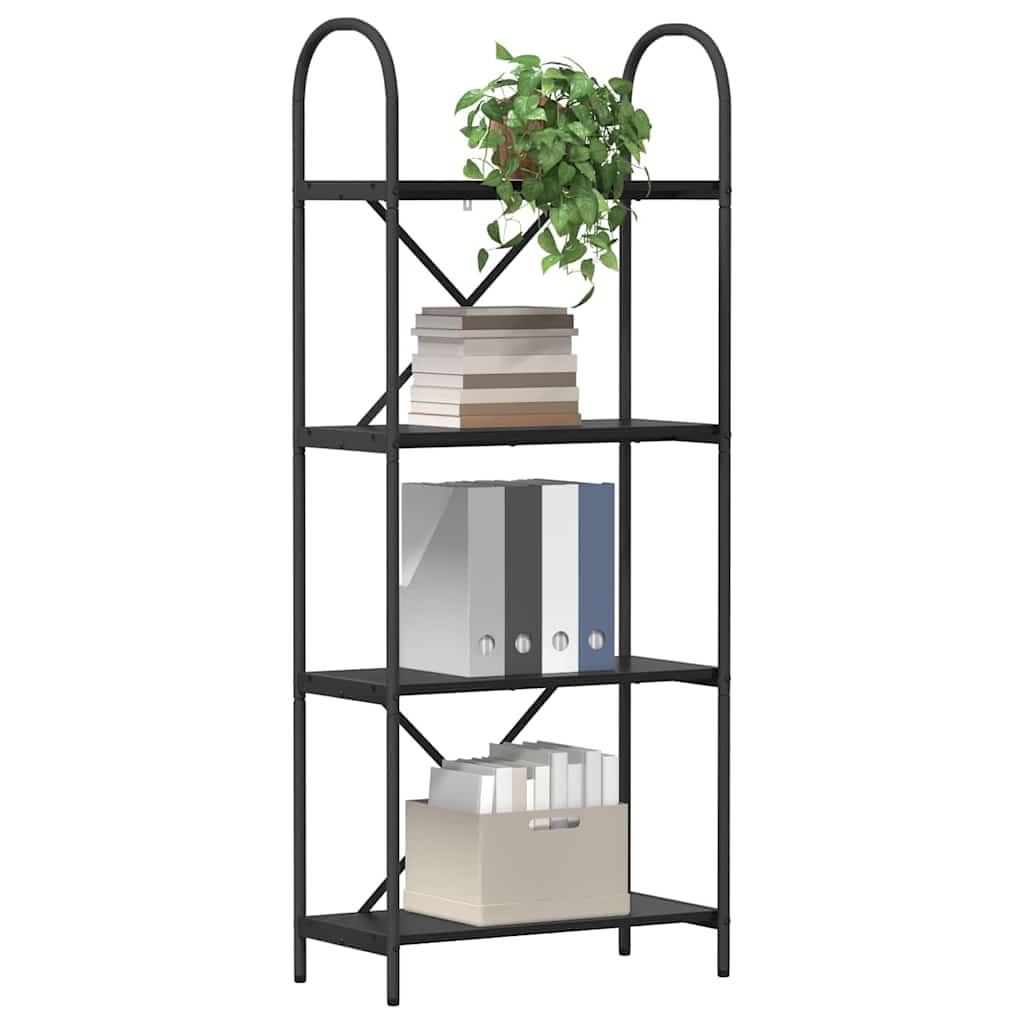 Bokhylle Svart Eik 60 x 30 x 146 cm Konstruert tre
