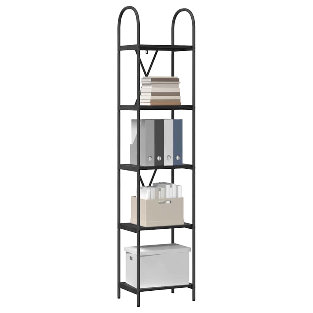 Bokhylle Svart Eik 40 x 30 x 183 cm Konstruert tre