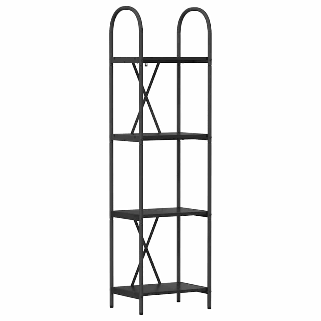 Bokhylle Svart Eik 40 x 30 x 146 cm Konstruert tre