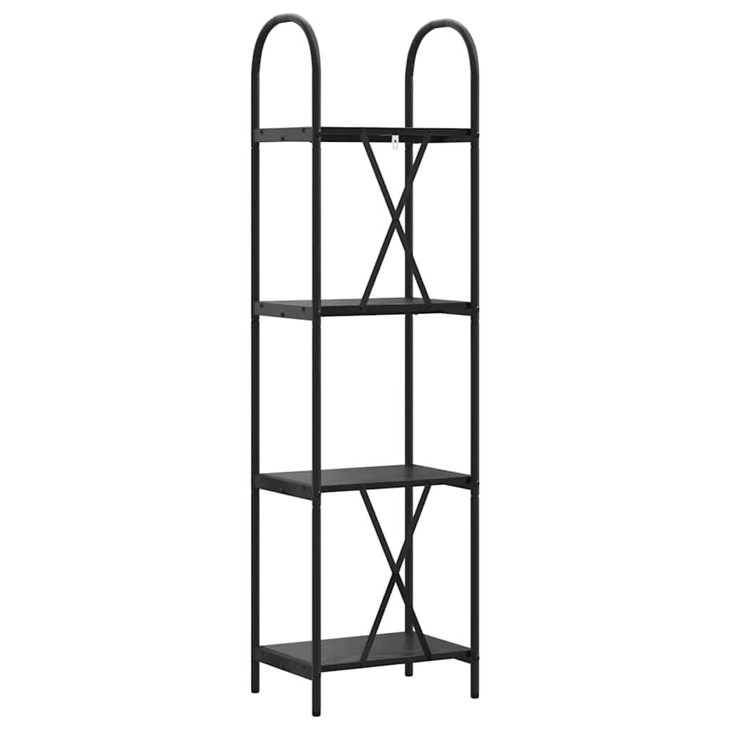 Bokhylle Svart Eik 40 x 30 x 146 cm Konstruert tre