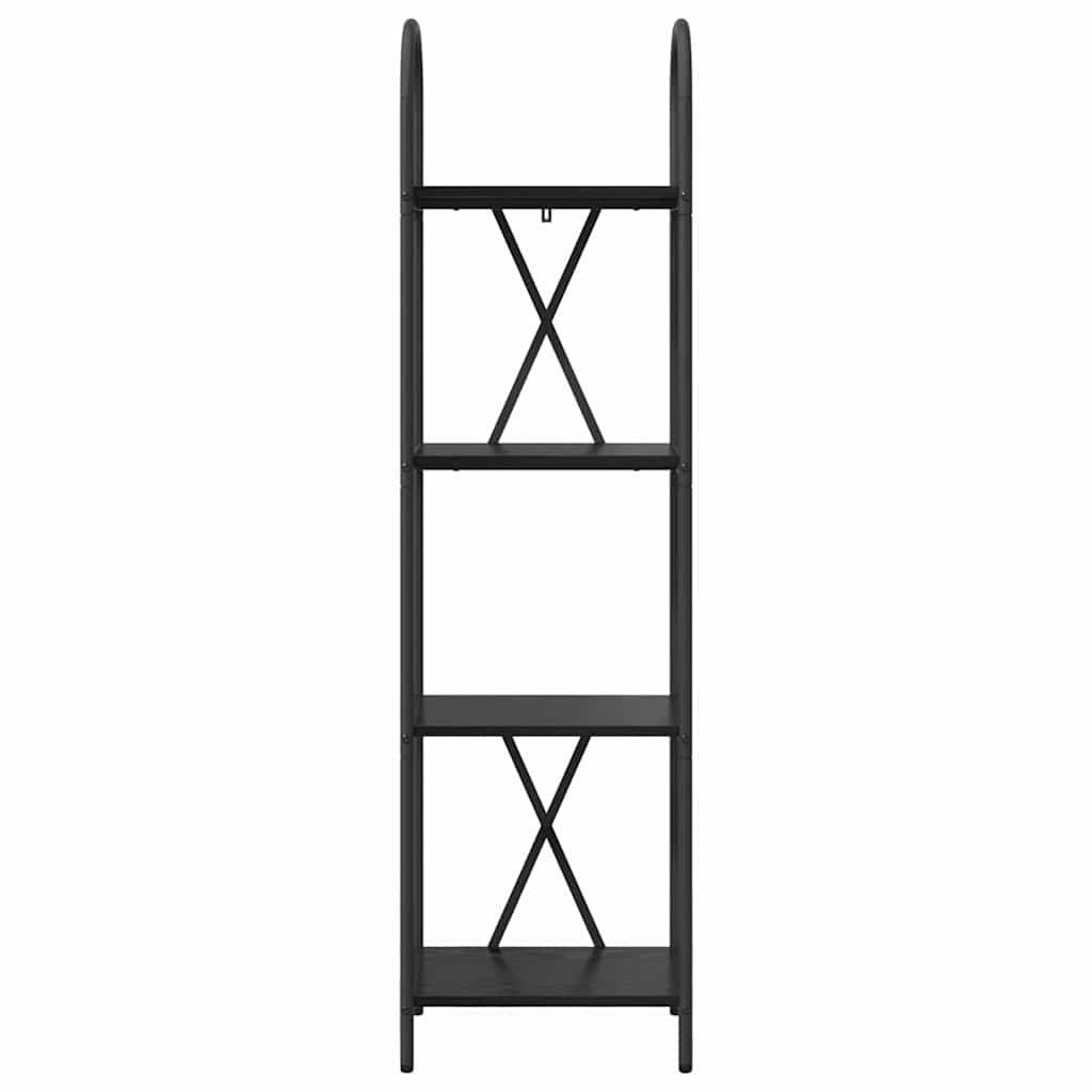 Bokhylle Svart Eik 40 x 30 x 146 cm Konstruert tre