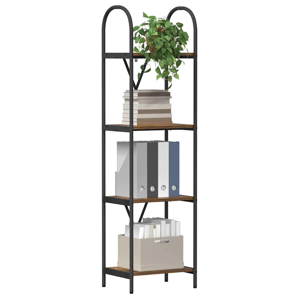 Bokhylle Røkt eik 40 x 30 x 146 cm Konstruert tre