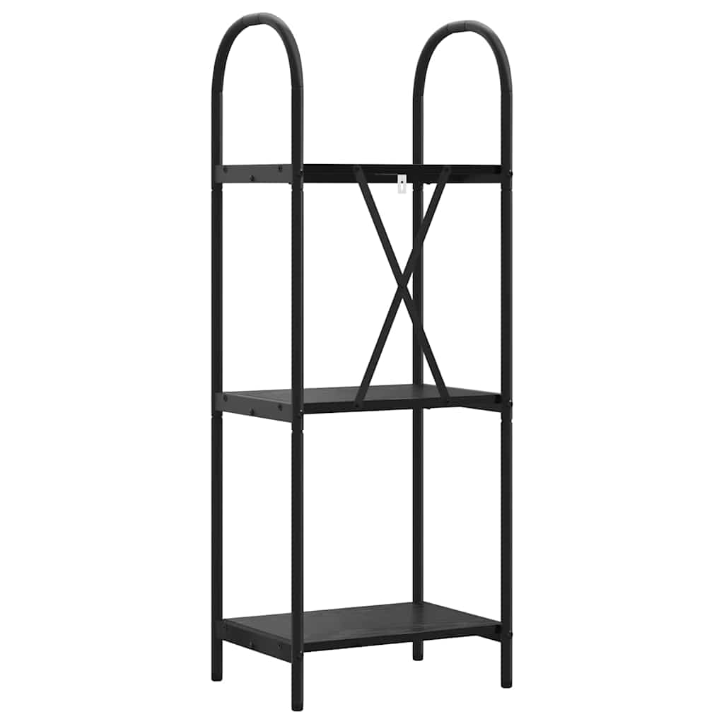 Bokhylle Svart Eik 40 x 30 x 109 cm Konstruert tre
