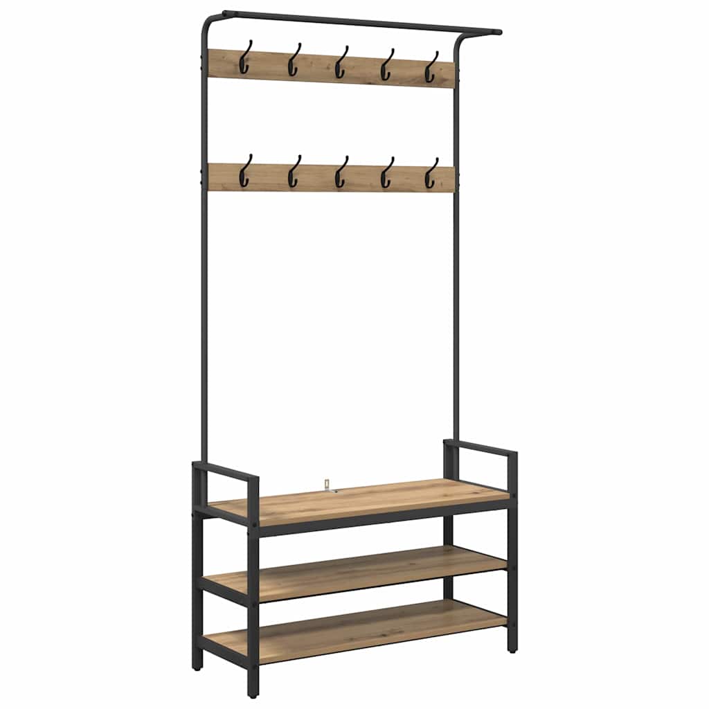 Kleshenger Artisan eik 95 x 34 x 184 cm Konstruert tre
