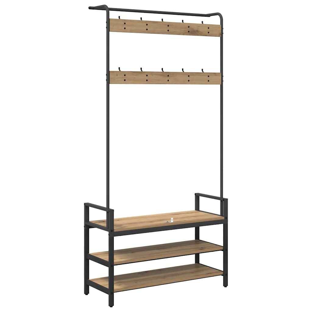 Kleshenger Artisan eik 95 x 34 x 184 cm Konstruert tre
