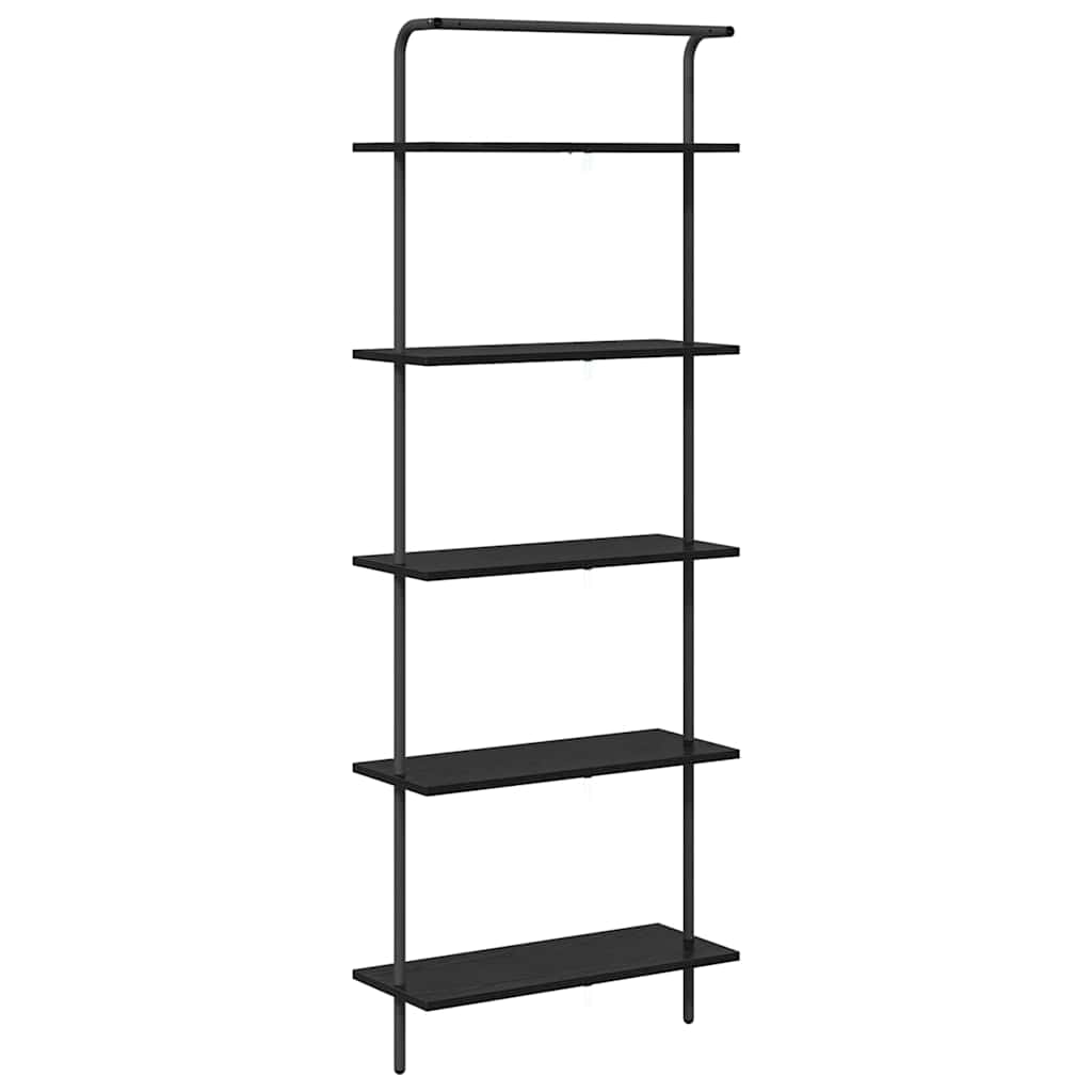 Bokhylle Svart Eik 60 x 24 x 168 cm Konstruert tre