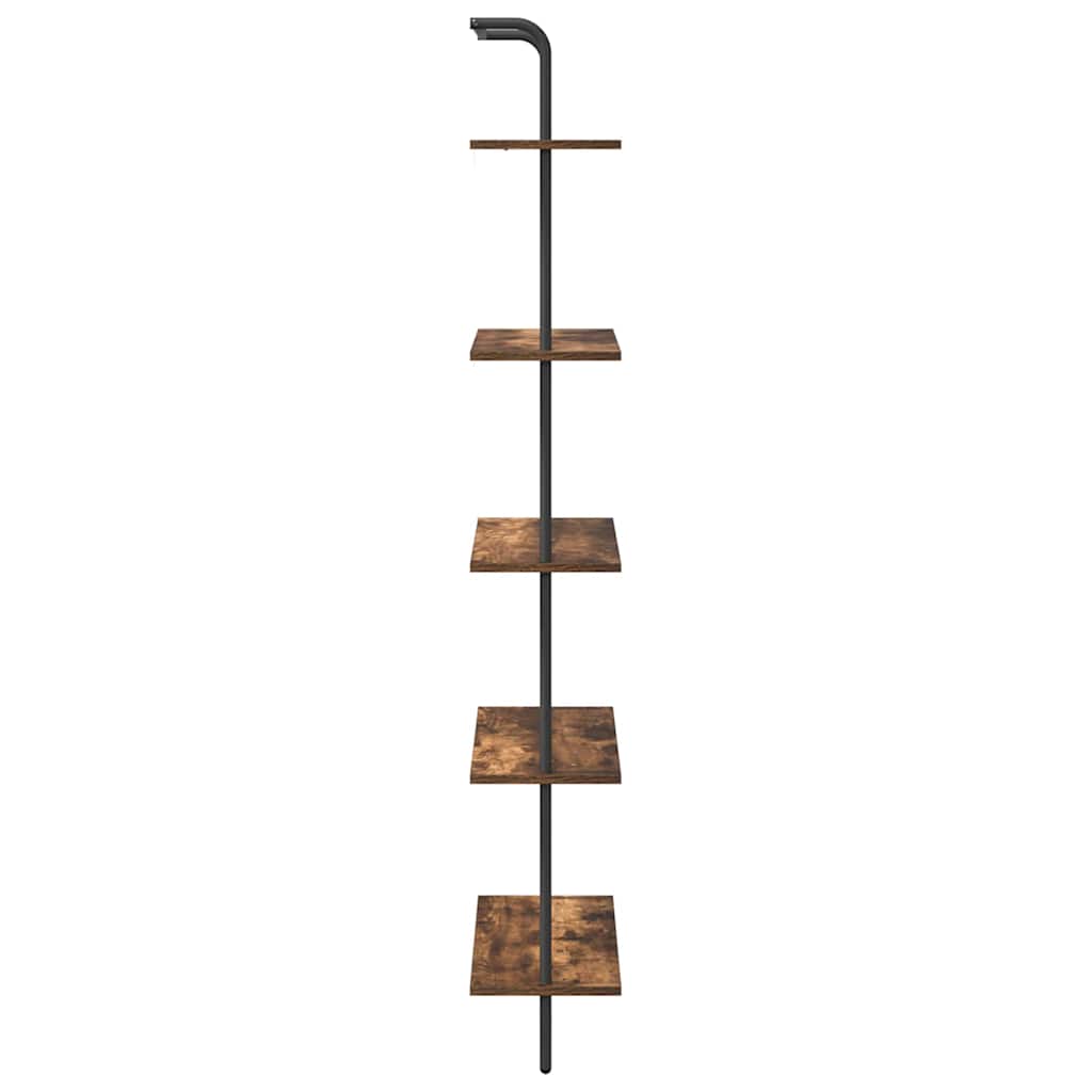 Bokhylle Røkt eik 60 x 24 x 168 cm Konstruert tre