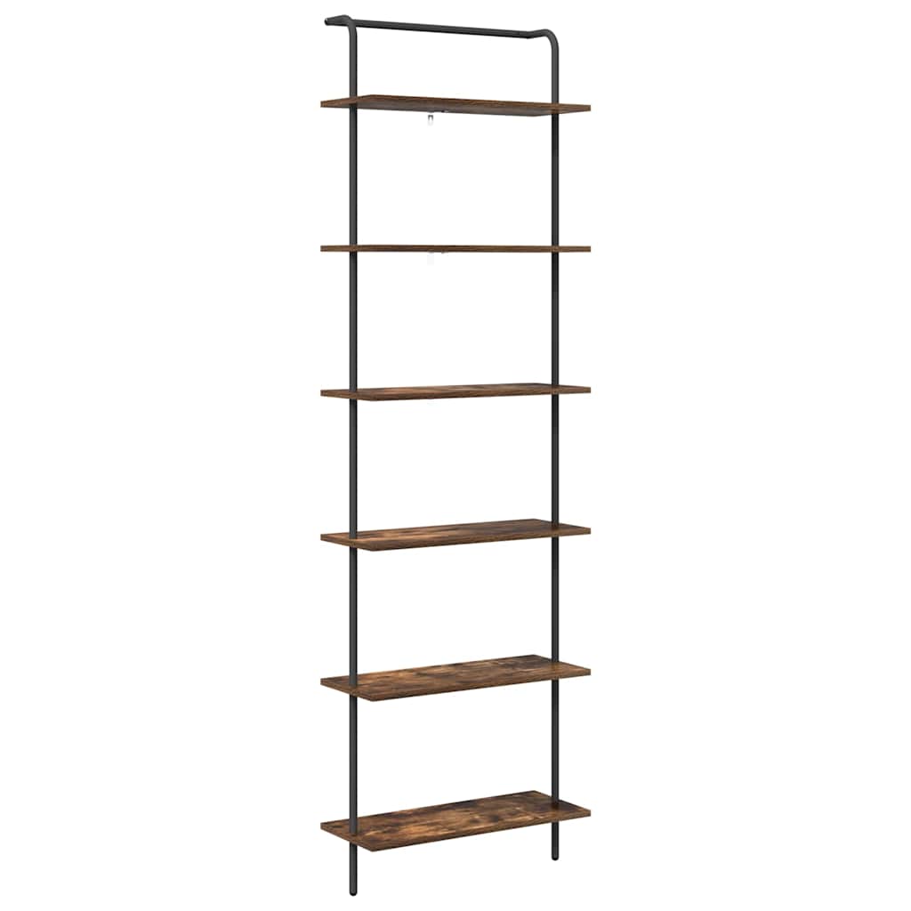 Bokhylle Røkt eik 60 x 24 x 203 cm Konstruert tre