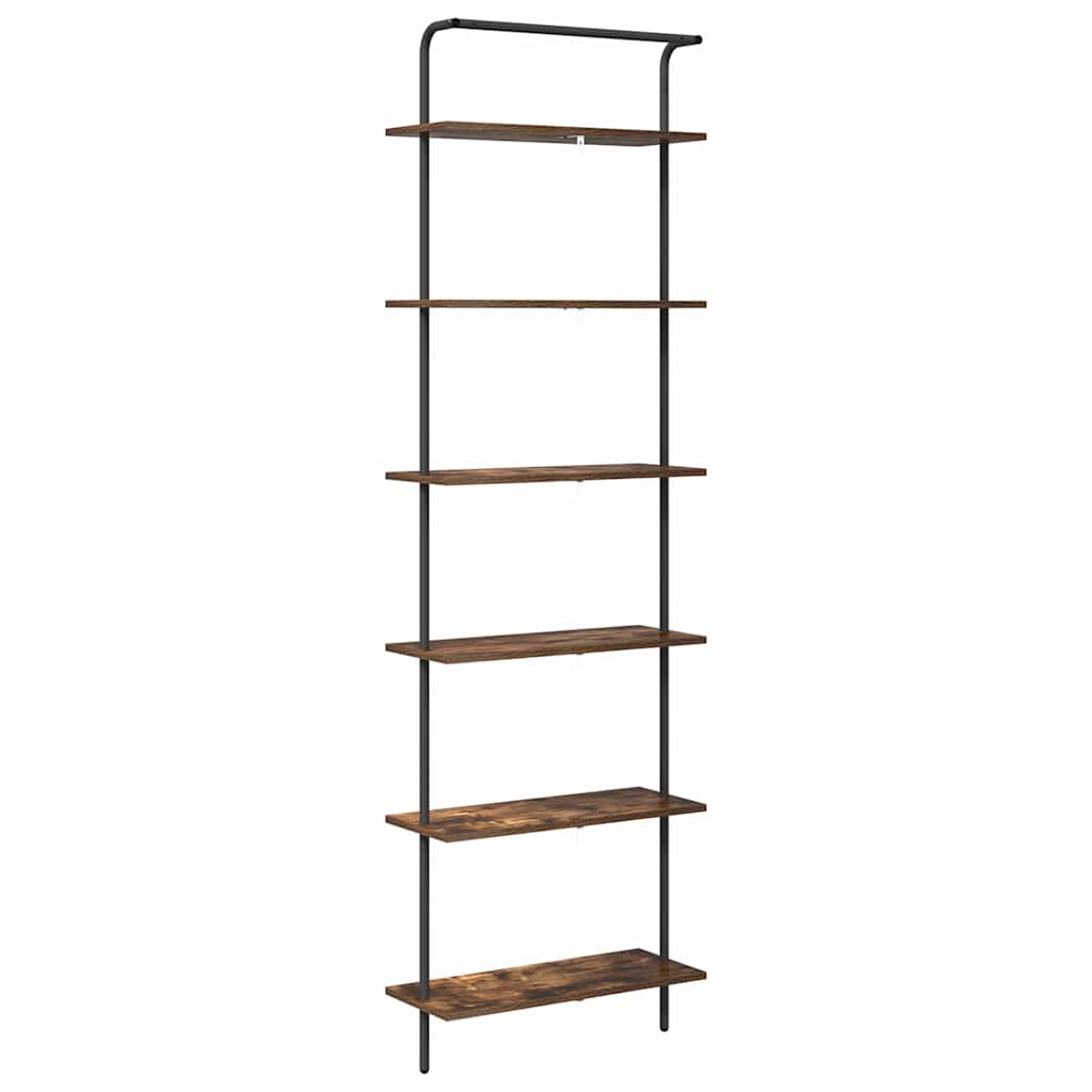 Bokhylle Røkt eik 60 x 24 x 203 cm Konstruert tre