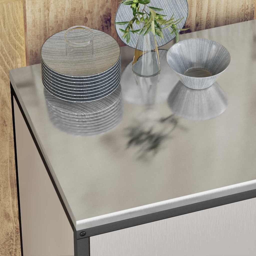 Kjøkkenoppbevaringssett HATTEM 2 pcs Sølv Rustfritt stål